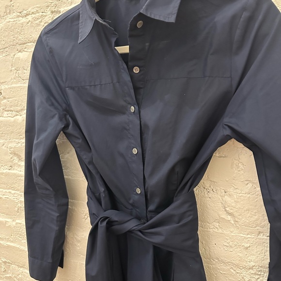 J. Crew Navy Blue Shirt Dress - Picture 4 of 5